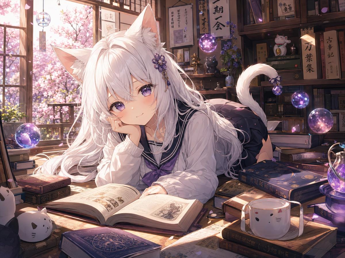 抖音揭秘动漫-《猫耳书屋日记》治愈系列